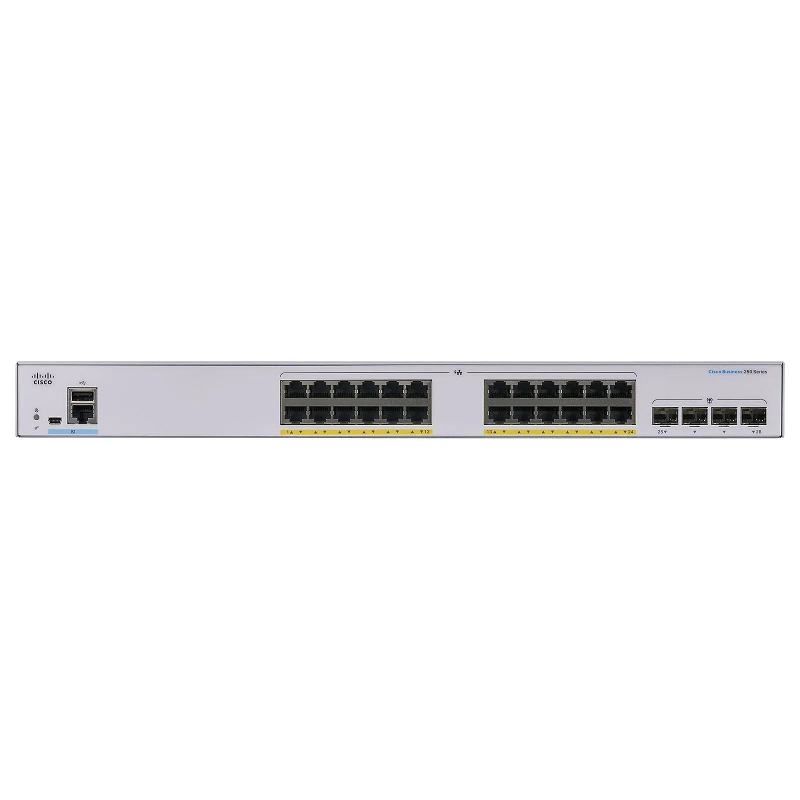 CBS25024FP4GEU-1.jpg Cisco Business CBS350-24T-4G Managed Switch, 24-Port Gigabit, 4x 1G SFP & True Stacking (CBS350-24T-4G-EU) - Image 1
