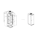 ProRack 18U Deep Standing Server Rack with Vented Door, 600×1000mm (PR-FV6118) - Image 3