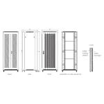 ProRack 27U Deep Server Rack with Perforated Vented Door, 600×1000mm (PR-FV6127) - Image 3