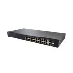 Cisco 220 Series SG220-26P Smart Managed Switch, 24-Port Gigabit PoE+ (180W) & 2x Combo SFP (SG220-26P-K9-EU) - Image 2